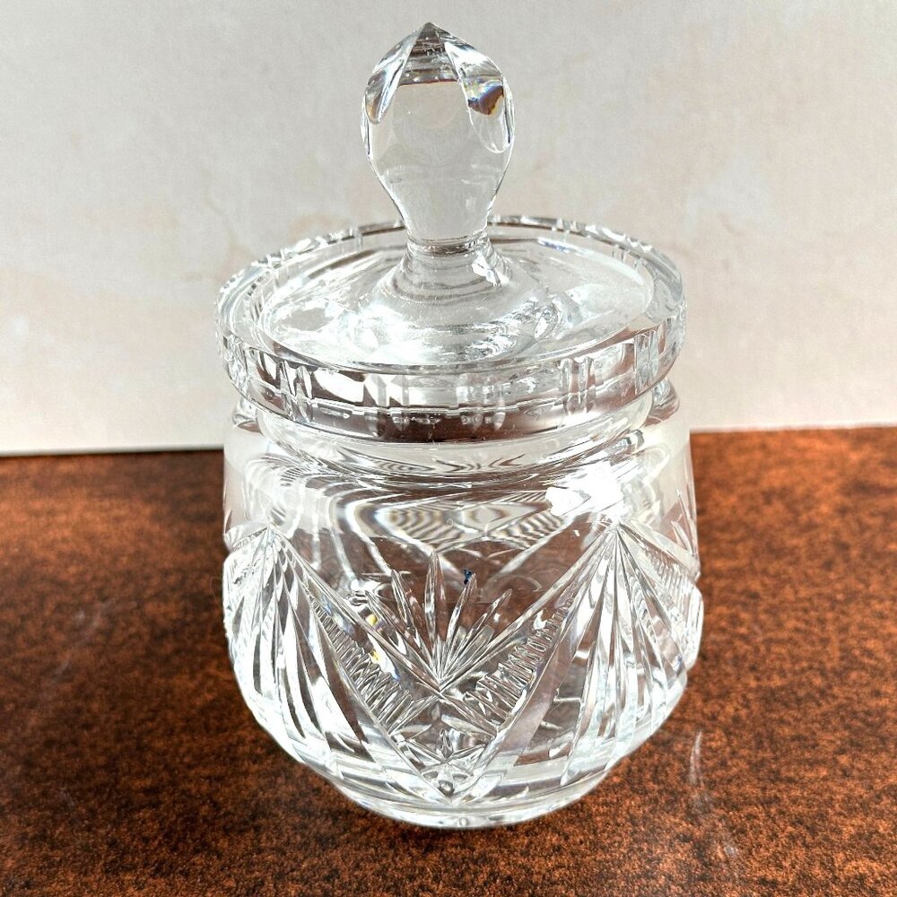 Vintage Cut Crystal Candy Jar with Lid